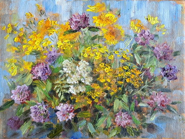 Painting for sale online - Flowers of August