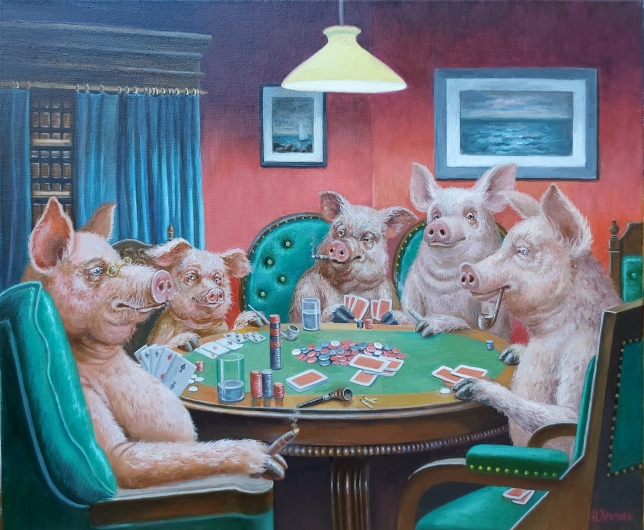 Painting for sale online - Poker