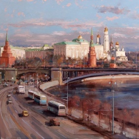 Painting for sale online - Morning of October, Borovitsky hill