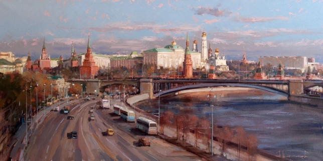 Painting for sale online - Morning of October, Borovitsky hill.