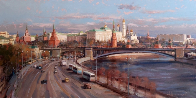Painting for sale online - Morning of October, Borovitsky hill.