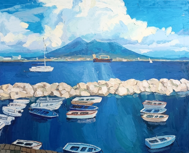 Painting for sale online - Naples Boats