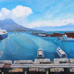Painting for sale online - Naples Port