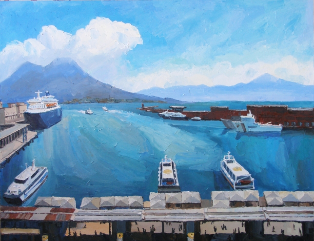 Painting for sale online - Naples Port