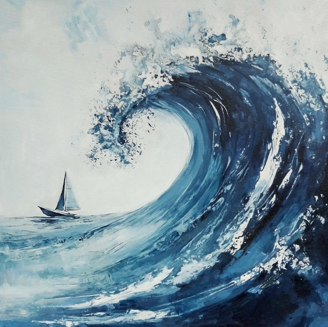 Painting for sale online - In the arms of the Wave