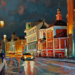 Painting for sale online - The warm light of Maroseika. Moscow