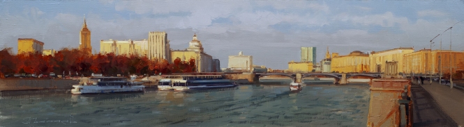 Painting for sale online - Kinopanorama. Borodinsky Bridge