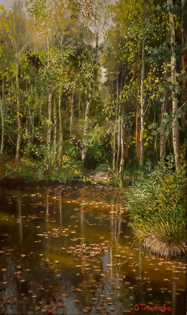 Painting for sale online - Forest Lake, early September