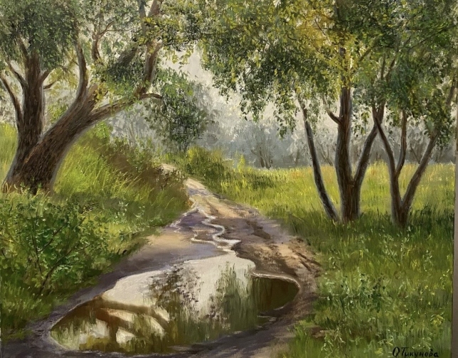Painting for sale online - Puddle after rain