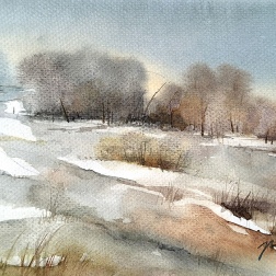 Painting for sale online - Spring snow