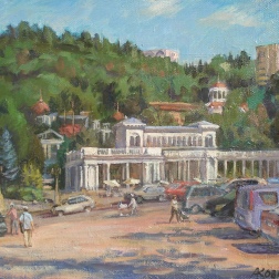 Painting for sale online - Kislovodsk view of the colonnade