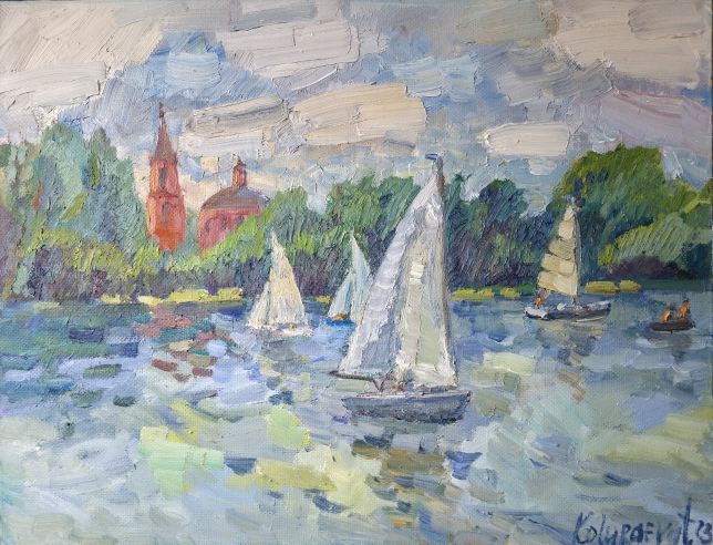 Painting for sale online - Yacht club in Kosino
