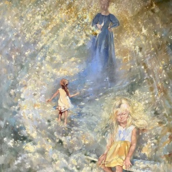 Painting for sale online -  Mater of All Mothers Or In the Land of Flying Fluff (Madonna del Parto, Pregnant Madonna)