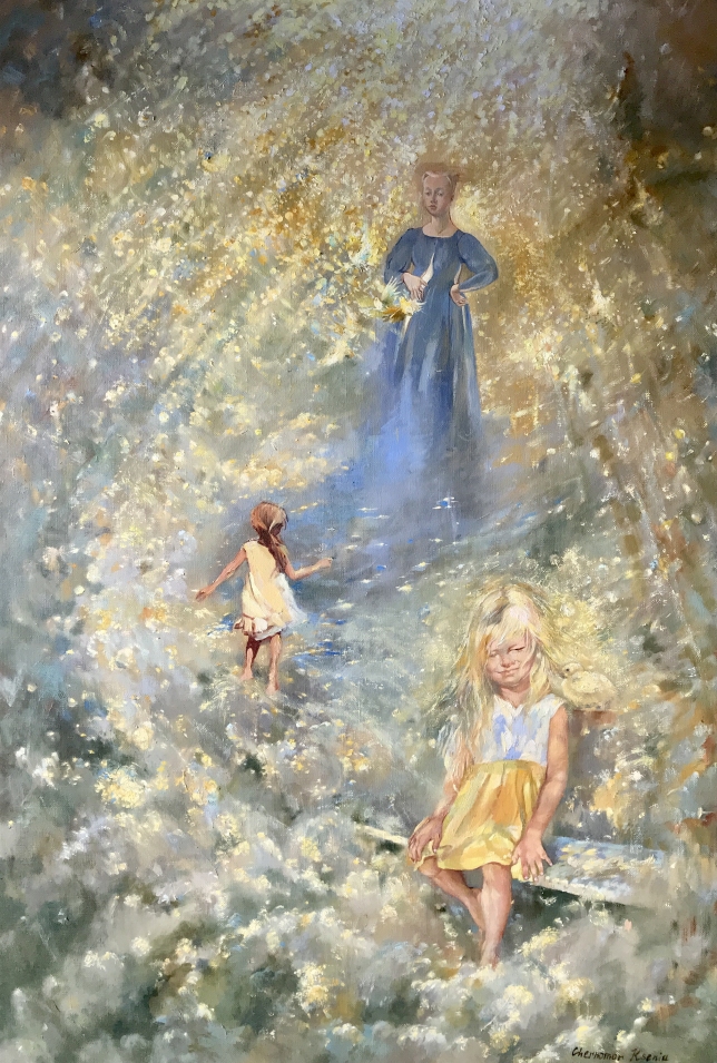 Painting for sale online -  Mater of All Mothers Or In the Land of Flying Fluff (Madonna del Parto, Pregnant Madonna)