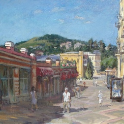 Painting for sale online - Karl Marx Street in Kislovodsk