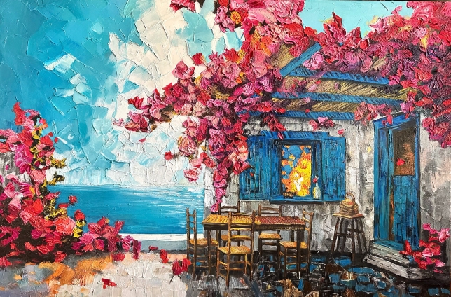 Painting for sale online - Blooming comfort by the coast