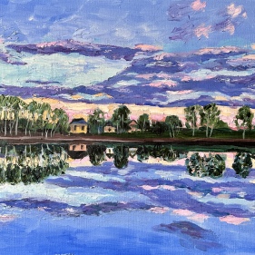 Painting for sale online - Evening Upper Pond