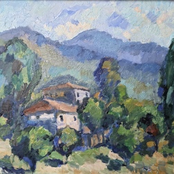Painting for sale online - A village in Abkhazia