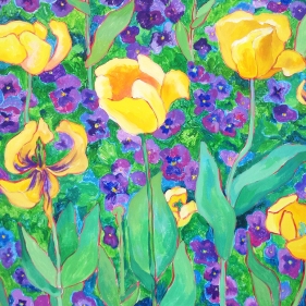 Painting for sale online - Blooming Prague 2