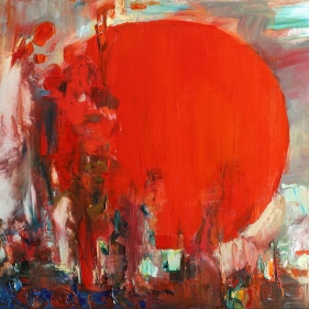 Painting for sale online - Red Sun