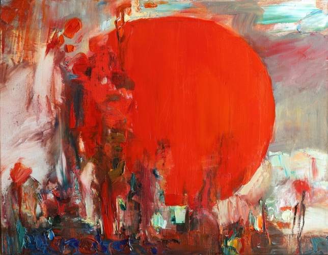 Painting for sale online - Red Sun