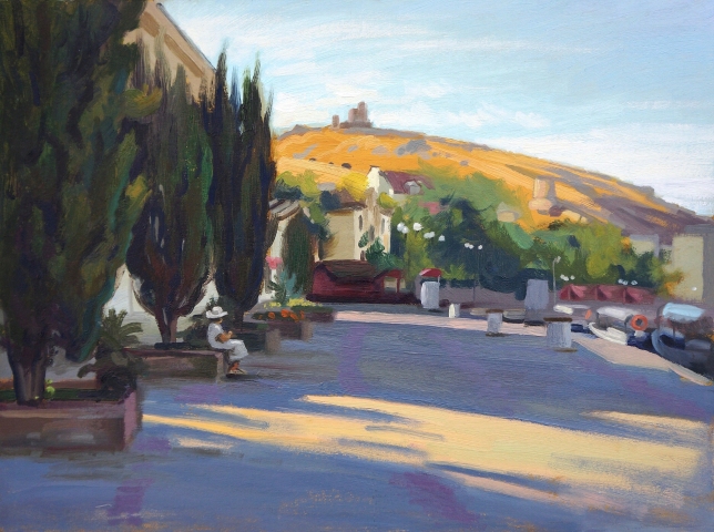 Painting for sale online - Balaklava, city pier
