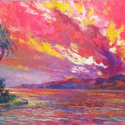 Painting for sale online - Burning sunset