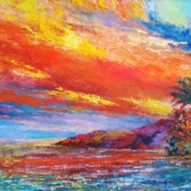 Painting for sale online - Sunset in Bali
