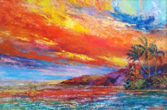 Painting for sale online - Sunset in Bali