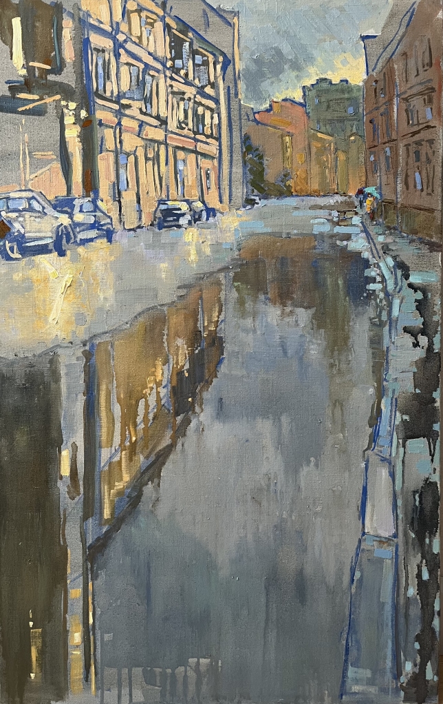 Painting for sale online - Poetry of the city after the rain
