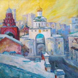 Painting for sale online - Under the golden sky