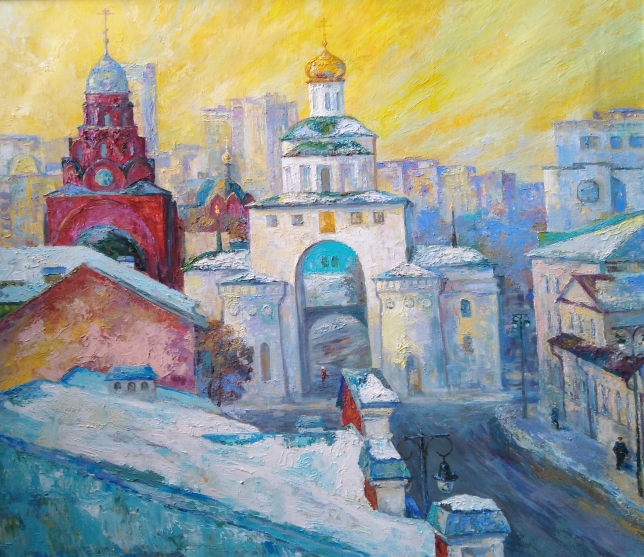 Painting for sale online - Under the golden sky