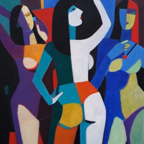 Painting for sale online - Diamond girls