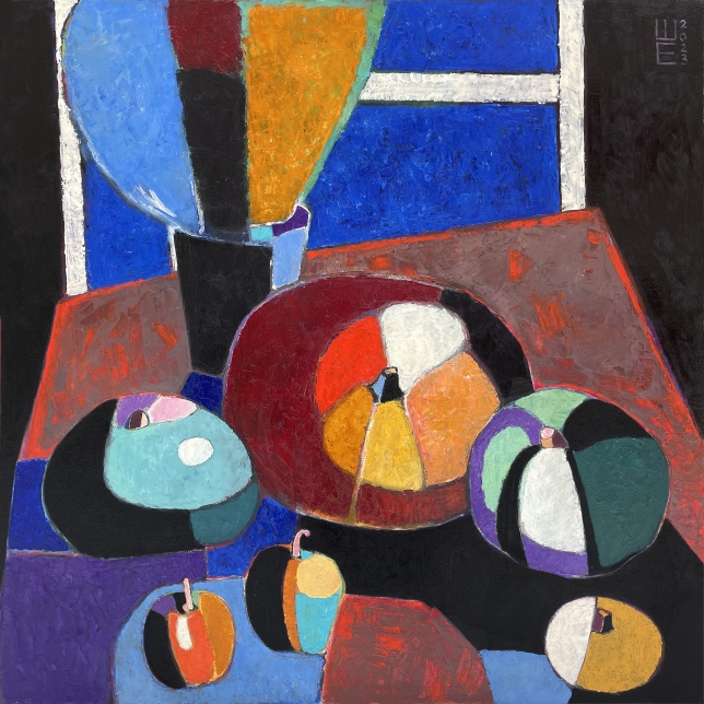 Painting for sale online - Evening, Autumn, Pumpkins