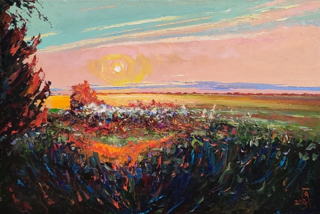 Painting for sale online - The sun of August
