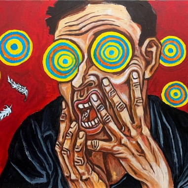 Painting for sale online - SELFPORTRAIT WITH CIRCLES