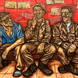 Painting for sale online - Miner`s afterwork break