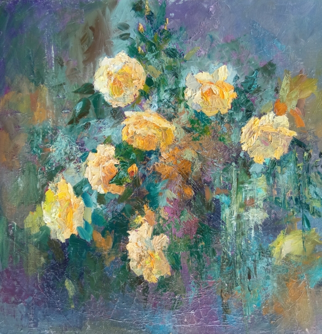 Painting for sale online - Жёлтые розы