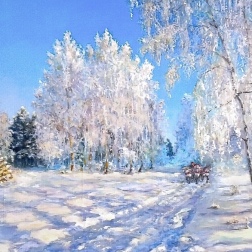 Painting for sale online - Зимняя дорога