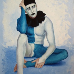 Painting for sale online - Sad Pierrot