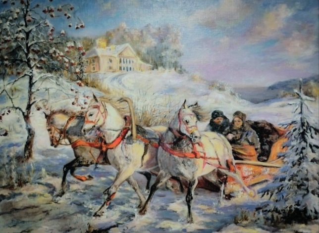 Painting for sale online - On the troika