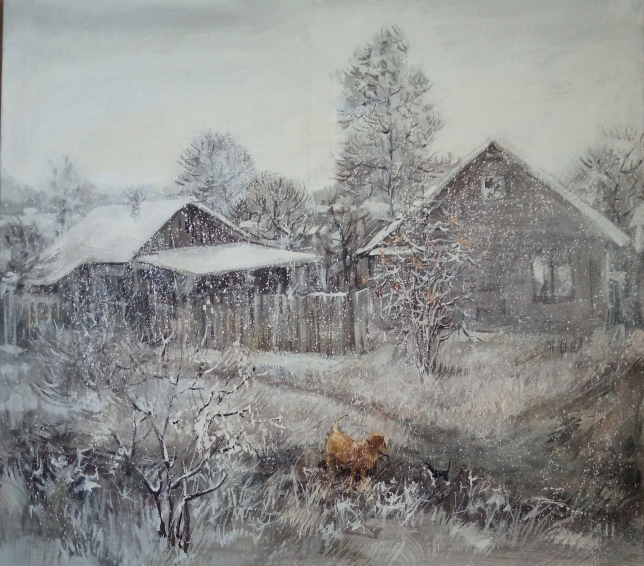 Painting for sale online - A walk through the first snow