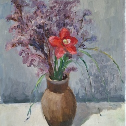 Painting for sale online - Red flower