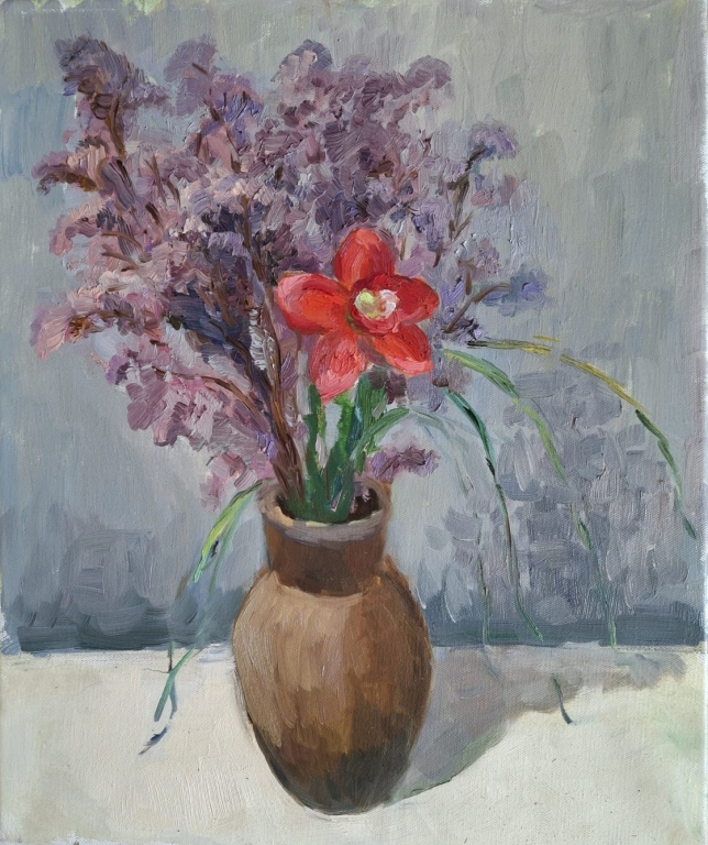 Painting for sale online - Red flower