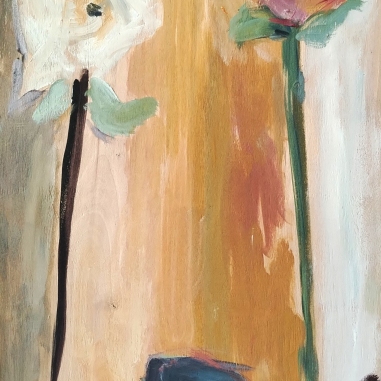 Painting for sale online - Red and white roses