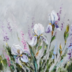 Painting for sale online - Irises original oil painting on canvas 