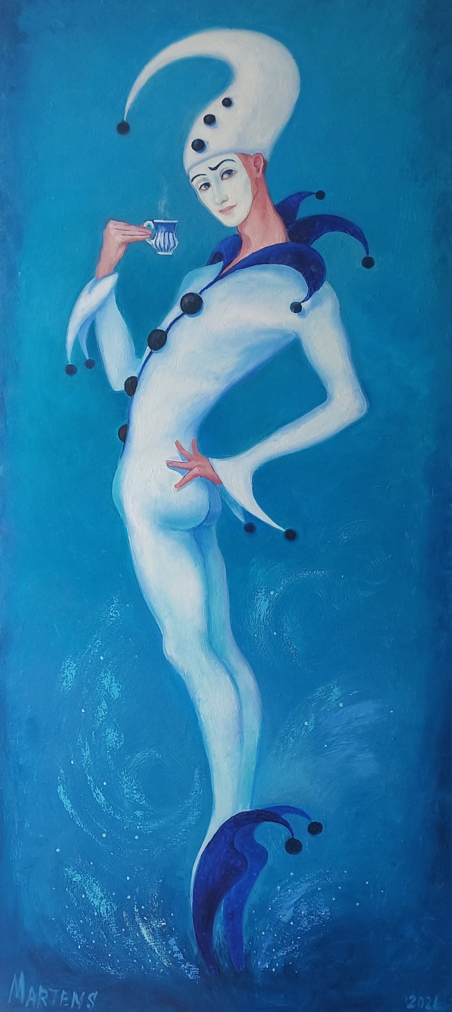 Painting for sale online - Winter Harlequin