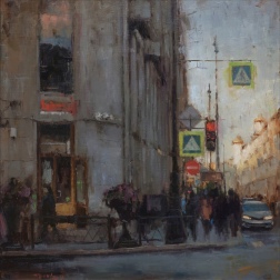 Painting for sale online - At the theater box office