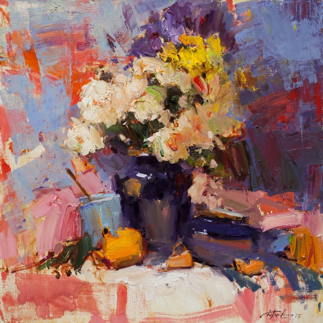 Painting for sale online - Still life with cobalt vases