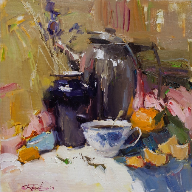 Painting for sale online - Still life with a coffee pot